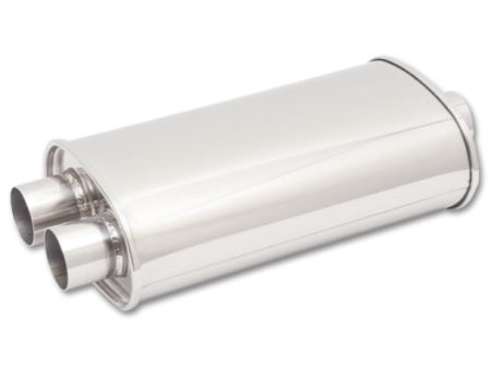 Vibrant StreetPower Oval Muffler 5in x 9in x 15in - 3in inlet Dual Outlet (Center In - Dual Out) Supply