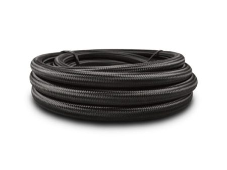 Vibrant -4 AN Black Nylon Braided Flex Hose (2 foot roll) Online Sale