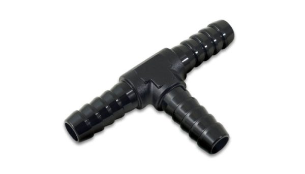 Vibrant 1 4in Barbed Tee Adapter- Black Anodized For Sale