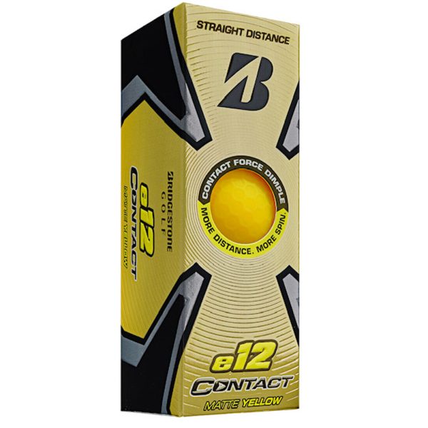 Bridgestone e12 Contact Golf Balls - Matte Yellow - 12 Pack Supply