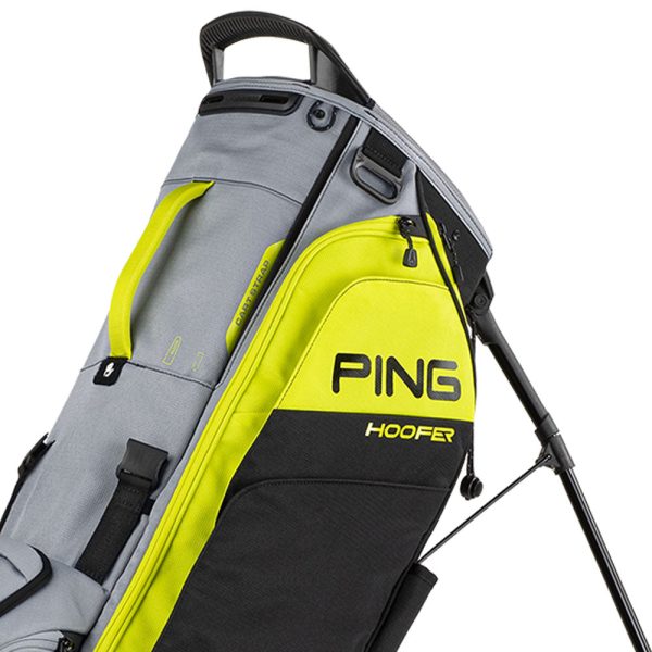 Ping Hoofer Stand Bag - Black Iron Neon Yellow Hot on Sale