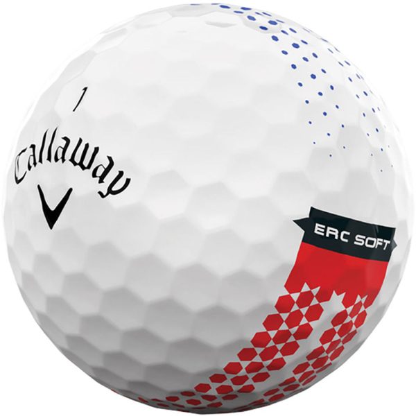 Callaway ERC Soft Triple Track 360 Fade Golf Ball - White - 12 Pack Fashion