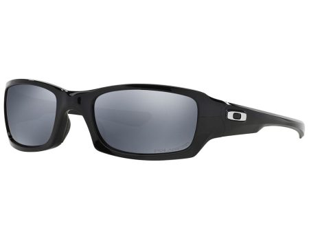 Oakley Fives Squared Sunglasses - Black Iridium Polarized Lens - Polished Black Frame Hot on Sale