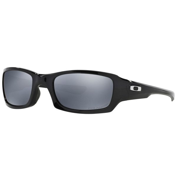 Oakley Fives Squared Sunglasses - Black Iridium Polarized Lens - Polished Black Frame Hot on Sale