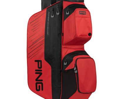 Ping Pioneer Monsoon 231 Waterproof Cart Bag - Red Black Fashion