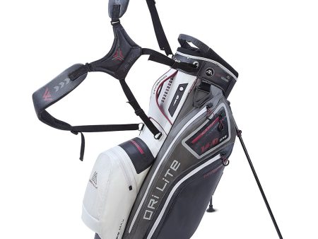 Big Max Dri Lite Hybrid 2 Stand Bag - White Charcoal Black Merlot Supply