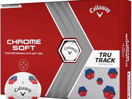 Callaway Chrome Soft Tru Track Golf Balls - Red Blue - 12 Pack Online