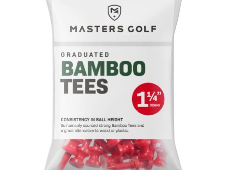 Masters Bamboo Graduated 1 1 4 Inch Red Tees - Pack of 25 For Cheap