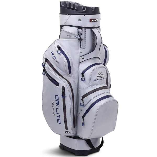 Big Max Dri Lite Silencio 2 Organiser Cart Bag - Silver Navy Online now