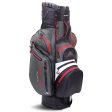 Big Max Dri Lite Silencio 2 Organiser Cart Bag - Charcoal White Black Red For Sale