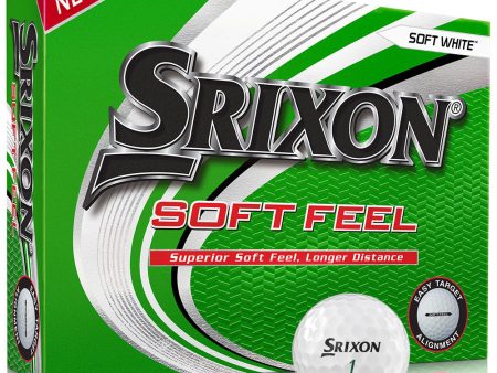 Srixon Soft Feel Golf Balls - White - Personalised Text Hot on Sale