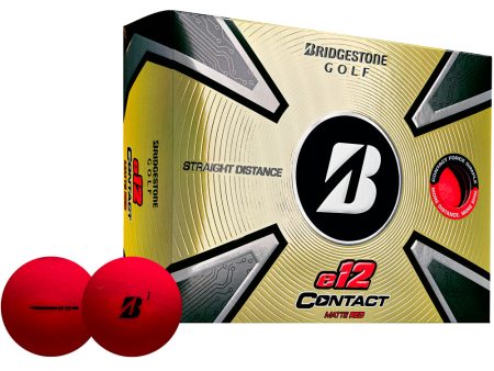 Bridgestone e12 Contact Golf Balls - Matte Red - 12 Pack on Sale