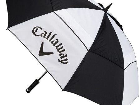 Callaway 60  Double Canopy Clean Logo Umbrella - Black White For Cheap