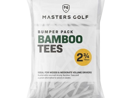 Masters Bamboo 2 3 4  Tees - White Bag 20 Pack For Cheap