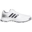 adidas CP Traxion BOA Golf Shoes - White Grey Silver For Sale