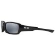 Oakley Fives Squared Sunglasses - Black Iridium Polarized Lens - Polished Black Frame Hot on Sale