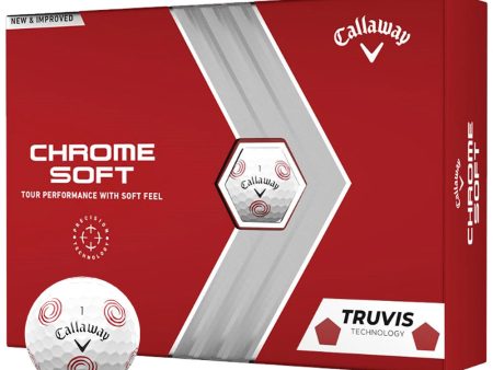 Callaway Chrome Soft Truvis Odyssey Golf Balls - White - 12 Pack on Sale