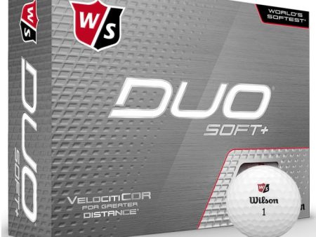 Wilson DUO Soft+ Golf Balls - White - Personalised Text Hot on Sale