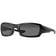 Oakley Fives Squared Sunglasses - Grey Lens - Polished Black Frame Supply