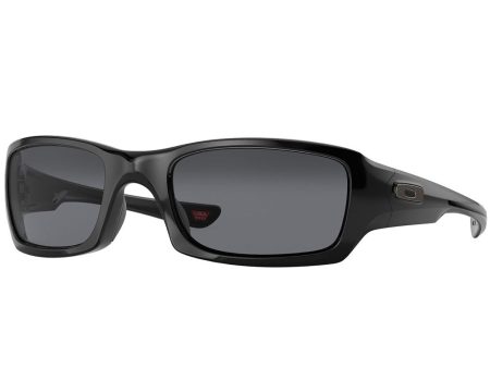 Oakley Fives Squared Sunglasses - Grey Lens - Polished Black Frame Supply