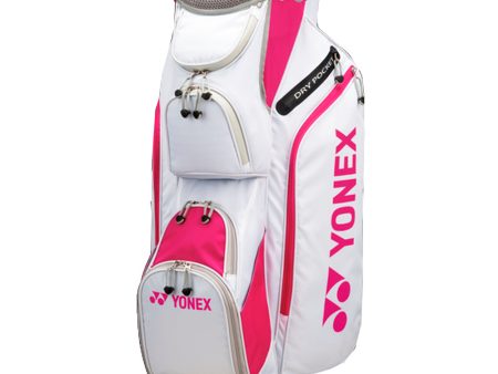 Yonex Ladies Waterproof Cart Bag - White Pink Cheap