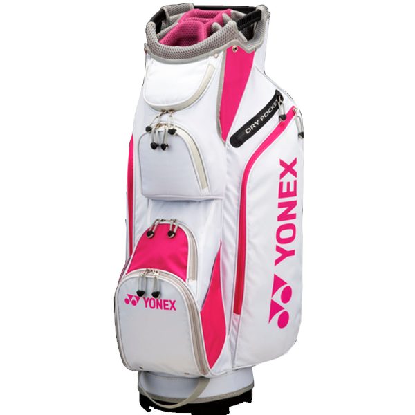 Yonex Ladies Waterproof Cart Bag - White Pink Cheap