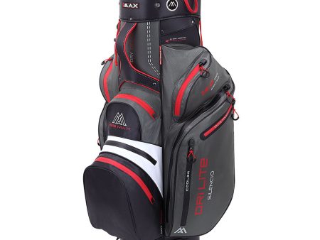 Big Max Dri Lite Silencio 2 Organiser Cart Bag - Charcoal White Black Red For Sale