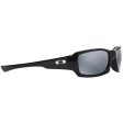 Oakley Fives Squared Sunglasses - Black Iridium Polarized Lens - Polished Black Frame Hot on Sale