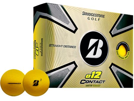 Bridgestone e12 Contact Golf Balls - Matte Yellow - 12 Pack Supply