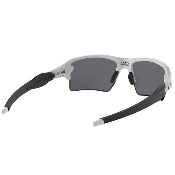 Oakley Flak 2.0 XL Sunglasses - Prizm Black Polarized Lens - Polished White Frame Fashion