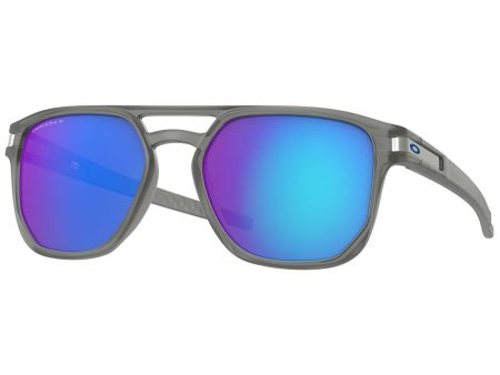 Oakley Latch Beta Sunglasses - Prizm Sapphire Polarized Lens - Matte Grey Ink Frame For Discount