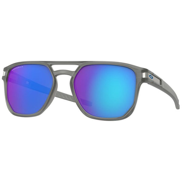 Oakley Latch Beta Sunglasses - Prizm Sapphire Polarized Lens - Matte Grey Ink Frame For Discount