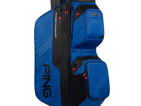 Ping Pioneer Monsoon 231 Waterproof Cart Bag - Black Blue Online now