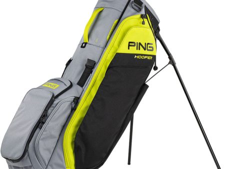 Ping Hoofer Stand Bag - Black Iron Neon Yellow Hot on Sale