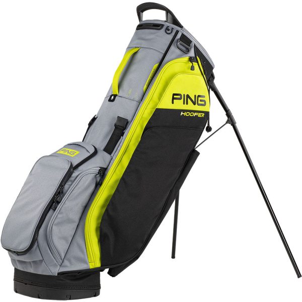 Ping Hoofer Stand Bag - Black Iron Neon Yellow Hot on Sale