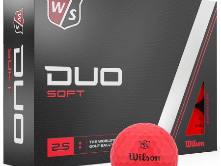 Wilson Duo Soft Golf Balls - Red - 12 Pack For Discount