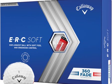 Callaway ERC Soft Triple Track 360 Fade Golf Ball - White - 12 Pack Fashion