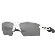 Oakley Flak 2.0 XL Sunglasses - Prizm Black Polarized Lens - Polished White Frame Fashion