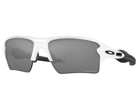 Oakley Flak 2.0 XL Sunglasses - Prizm Black Polarized Lens - Polished White Frame Fashion