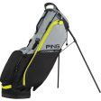 Ping Hoofer Lite Stand Bag - Black Iron Neon Yellow Online now