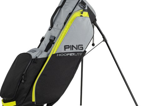 Ping Hoofer Lite Stand Bag - Black Iron Neon Yellow Online now