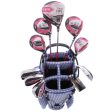 Lynx Ladies 11-Piece Premium Crystal Golf Package Set - White Violet Light Blue For Sale