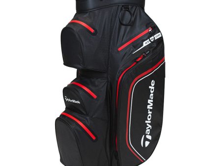 TaylorMade Storm-Dry Waterproof Cart Bag - Black Red Fashion