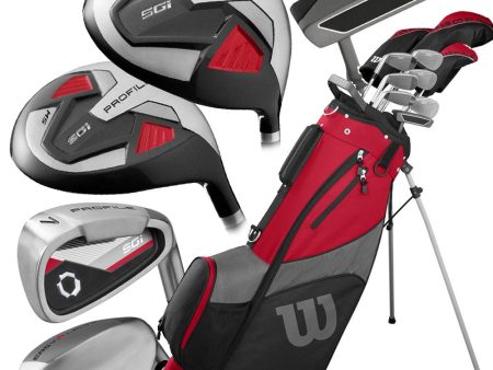 Wilson Prostaff Profile SGI 10-Piece Stand Bag Package Set - Steel Cheap