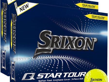 Srixon Q-Star Tour 4 Golf Balls - Tour Yellow - Double Dozen Online