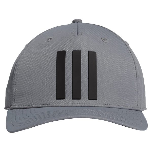 adidas 3 Stripe Tour Hat  - Grey Three Cheap