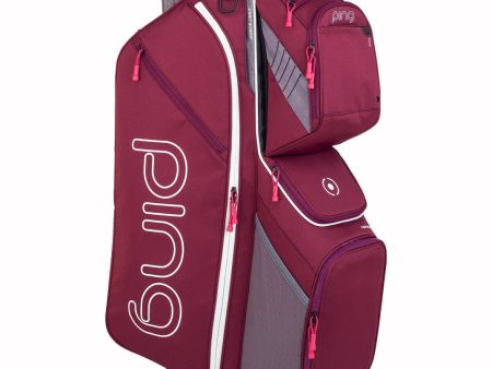 Ping Traverse Ladies Cart Bag - Garnet Heather Grey For Sale