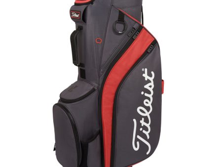 Titleist Cart 14 Lightweight Cart Bag - Graphite Island Red Black For Cheap