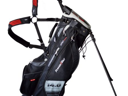 Power-Bilt TPX Hybrid 14-Way Divided Stand Bag - Black Red Supply