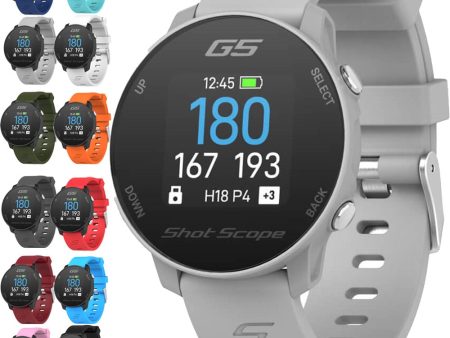 Shot Scope G5 Golf GPS Watch - Grey Online Sale